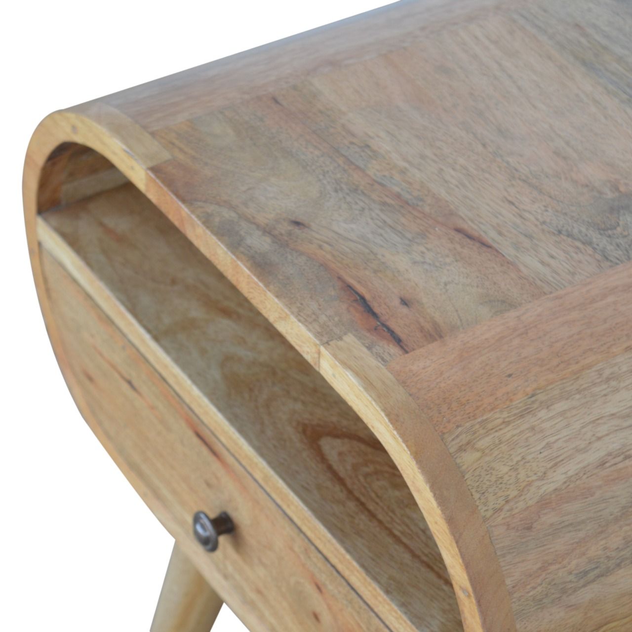 Circular Open Bedside Nightstand