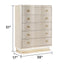 Flora - 5 Drawer Chest With Vertical Storage, LED Lighting - Champagne