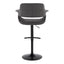 Vintage Flair - Mid Century Modern Adjustable Barstool With Swivel & Rounded T Footrest (Set of 2)