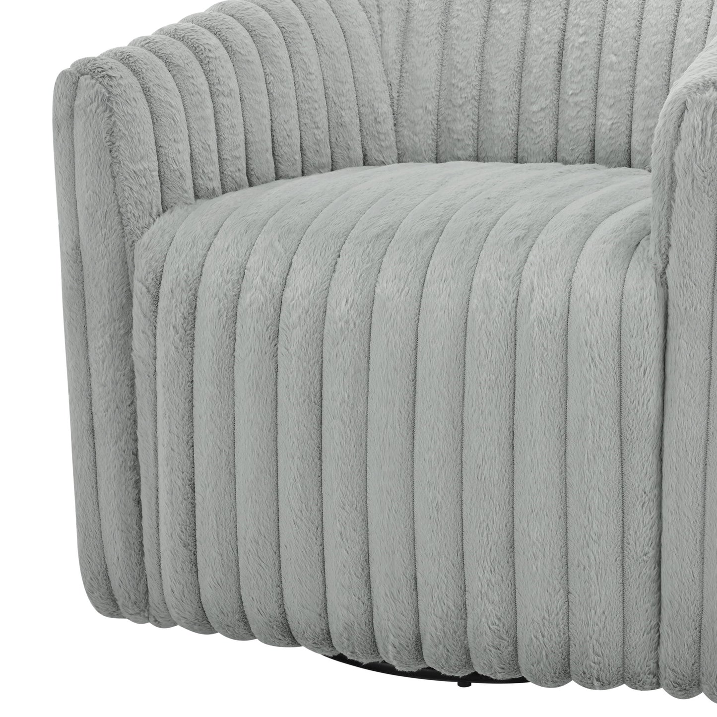 Alexa - Barrel Swivel Chair - Gray