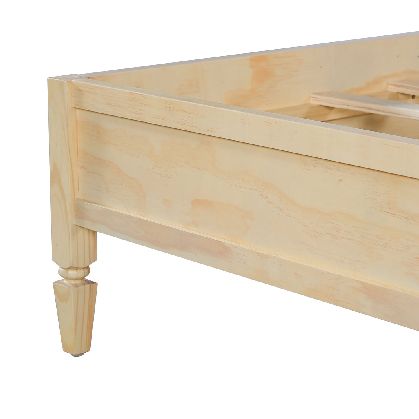 Classic Platform Bed Frame With Panel Headboard