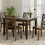 5 Piece Dining Table Set - Brown