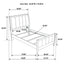 Twin Panel Bed With Headboard And Tapered Legs - Brown