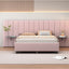 Upholstered Platform Bed With Big Headboard