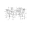 5 Pieces Dining Table Set, Small, Rectangular