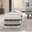 Barley - Square Pouf - White / Beige / Black