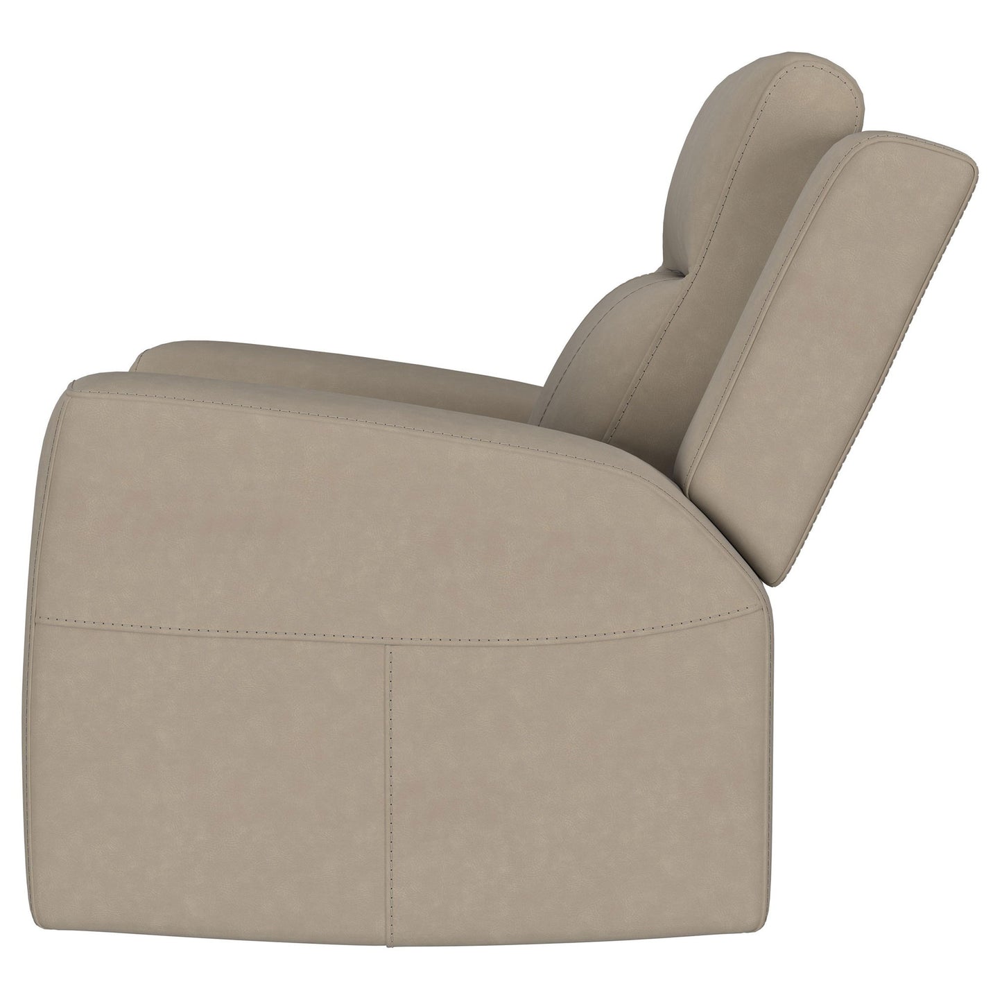 Slater - Upholstered Recliner Chair With Manual Recline - Taupe