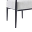 Upholstered Accent Armchair With Tapered Legs - Beige / Black / Gold