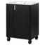 Classic Retro Bathroom Vanity With Sink, Door Shelf, Side Open Storage Frame