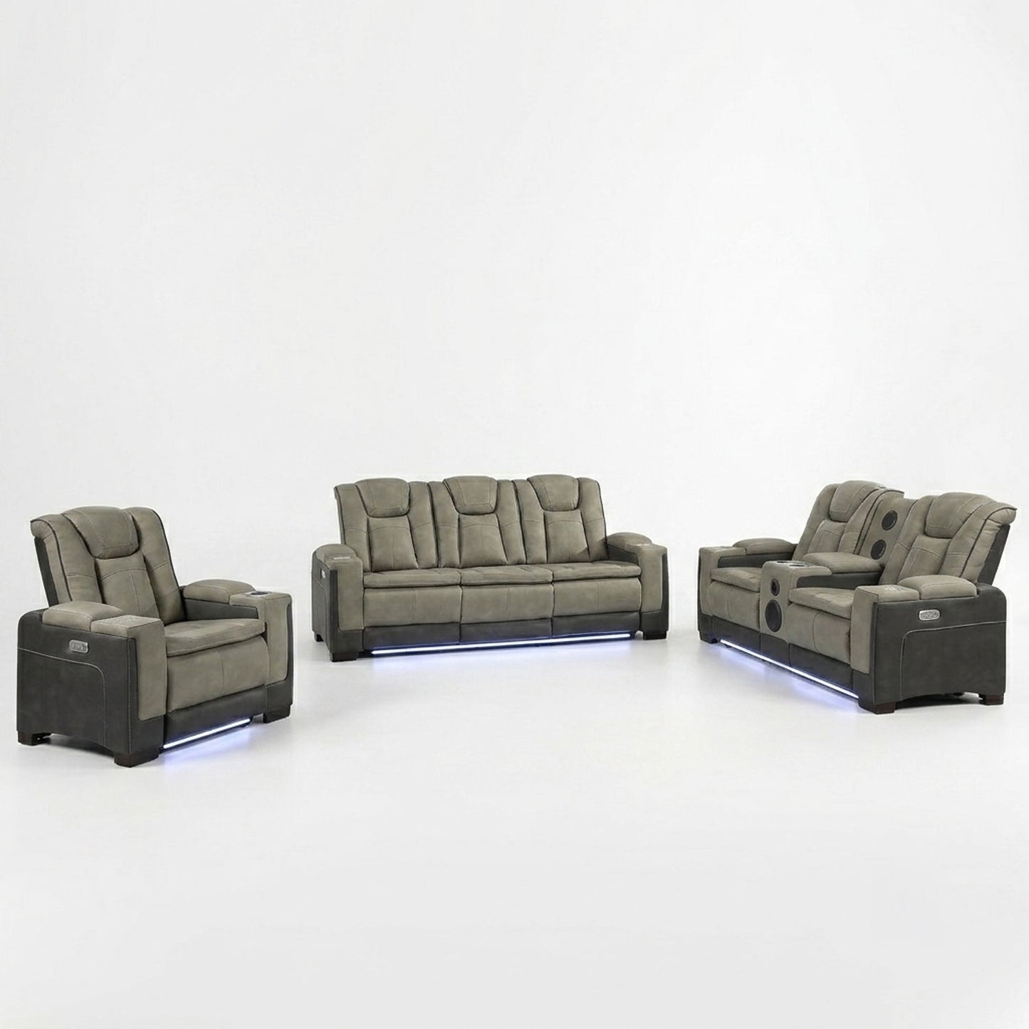 Bruno - Power Reclining Living Room Set With LED Lighting