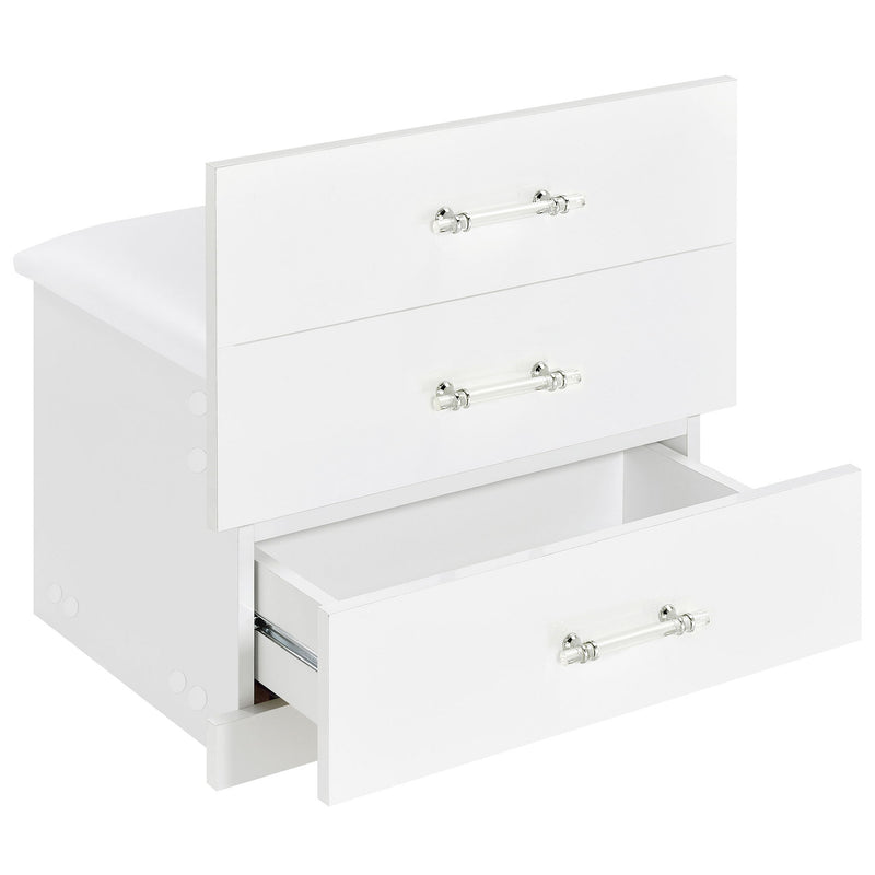 Ayuba - 3 Drawer Makeup Vanity Table With Mirror And Stool