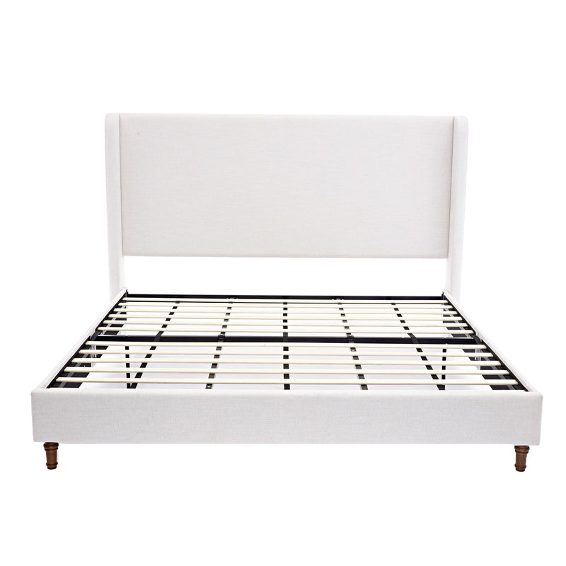 Harper - Cama tapizada con cabecero alto / Cabecero alto / Elegancia sencilla / No necesita somier