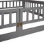 Low Bunk Bed With Slide, Fence And Ladder