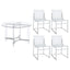 Uptown - 5 Piece Round Dining Set - Chrome