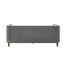 Modern 3 Seater Sofa, Upholstered Couch With Curved Armrests