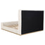 Kensington - Eastern King Sleigh Bed With Tall Wingback Headboard - Cream