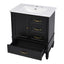 30" Bathroom Vanity With Sink, 3 Drawers, Adjustable Feet