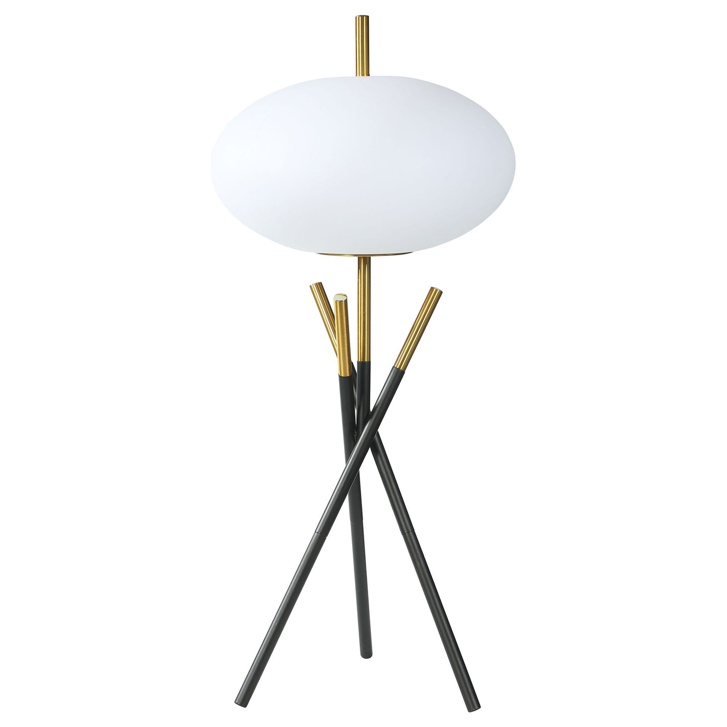 Clarendon - Orb Shade Tripod Table Lamp Desk & Bedside Lamp - Black