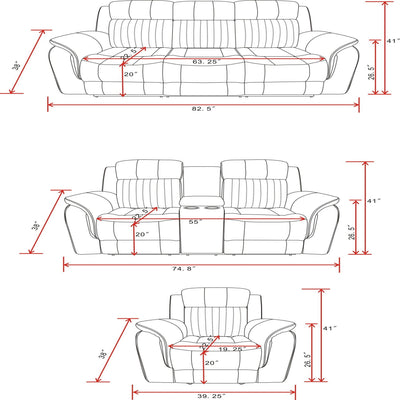 Steban - Transitional Style Living Room Set
