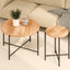 Coffee And End Table Set Waterproof Cover (Set of 2) - Natural Wood / Brown