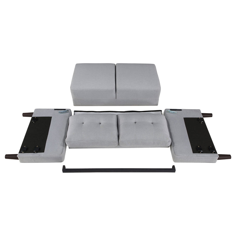 Harvey - Tufted Loveseat With Track Arm Design