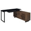Rodger - L Shape Office Desk With Storage, Workstation For Home Or Office - Walnut