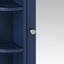 Bathroom Wall Storage Cabinet With Mirror And Adjustable Shelf, 6 Open Shelves