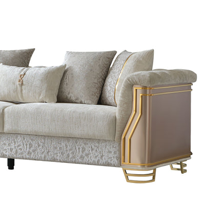 Chateau - Sofa - Cream / Brown