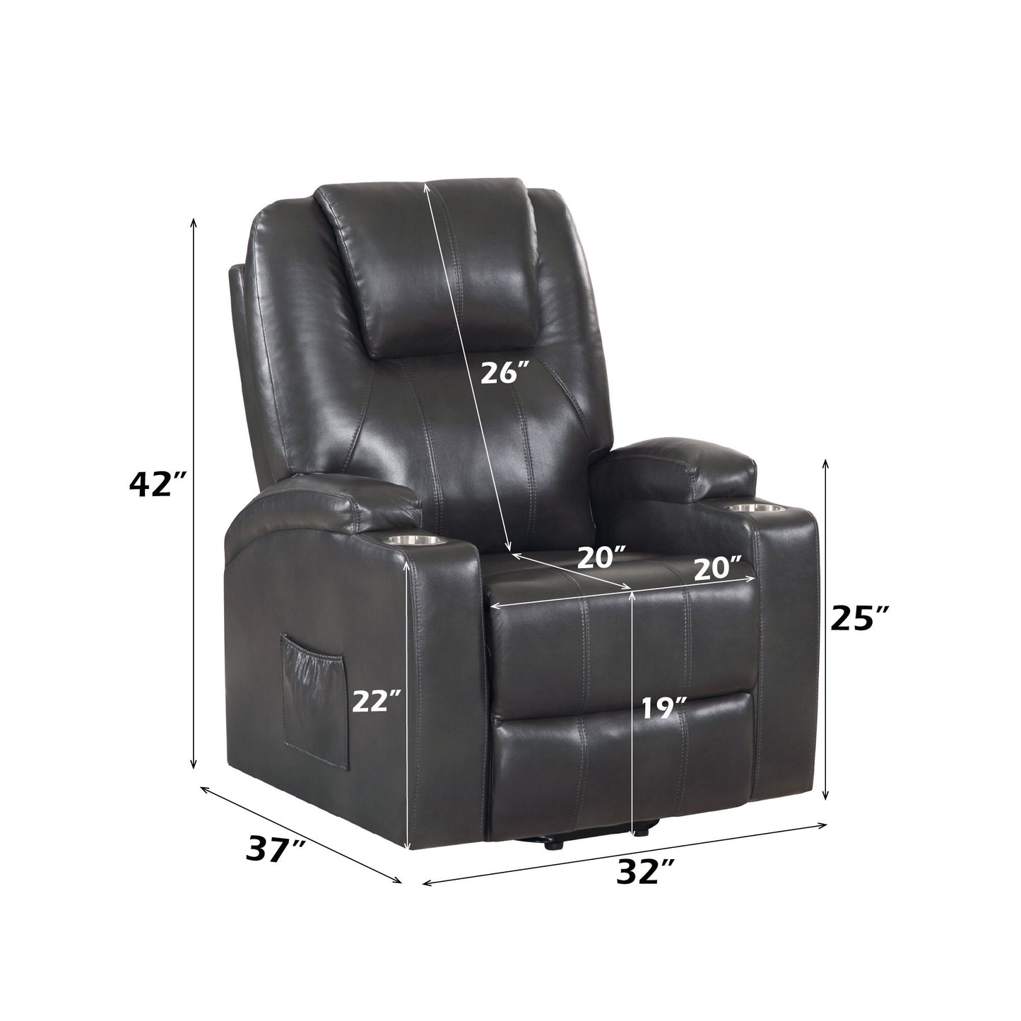 Recliner With Power Lift & Massage