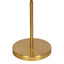 Ornate - Ring Base Curved Table Lamp With Triangle Drum Shade - Gold / White