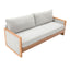 Modern 3 Seater Sofa With Wood Armrests
