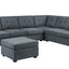 Isla - Fabric Sectional Sofa With Ottoman