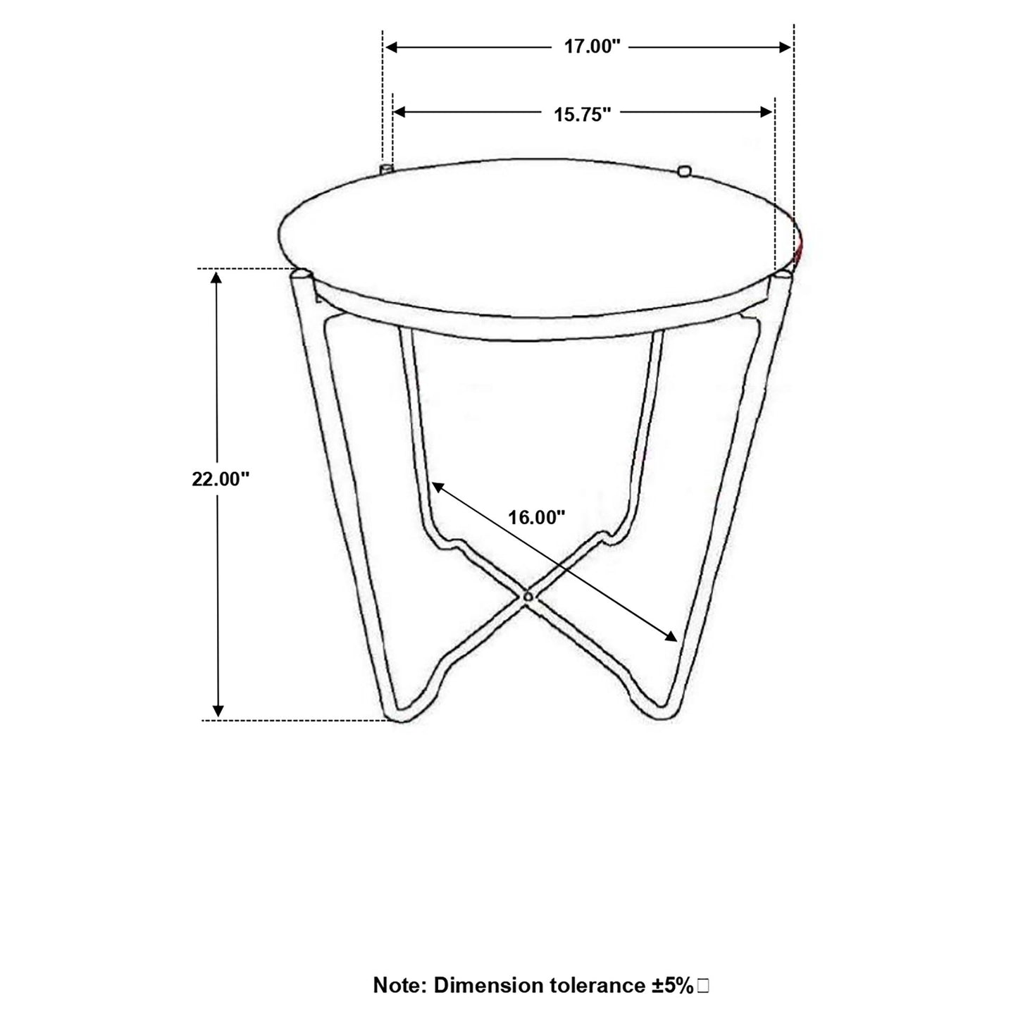 Kohala - Round Accent Side Table - Red