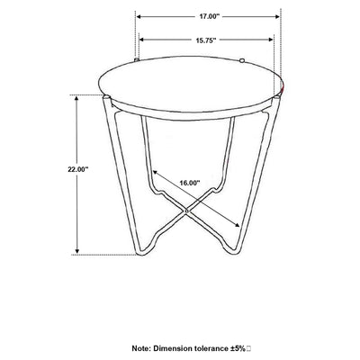 Kohala - Round Accent Side Table - Red