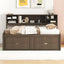 Daybed With 2 Bedside Cabinets, Upper Shelves And 4 Drawers