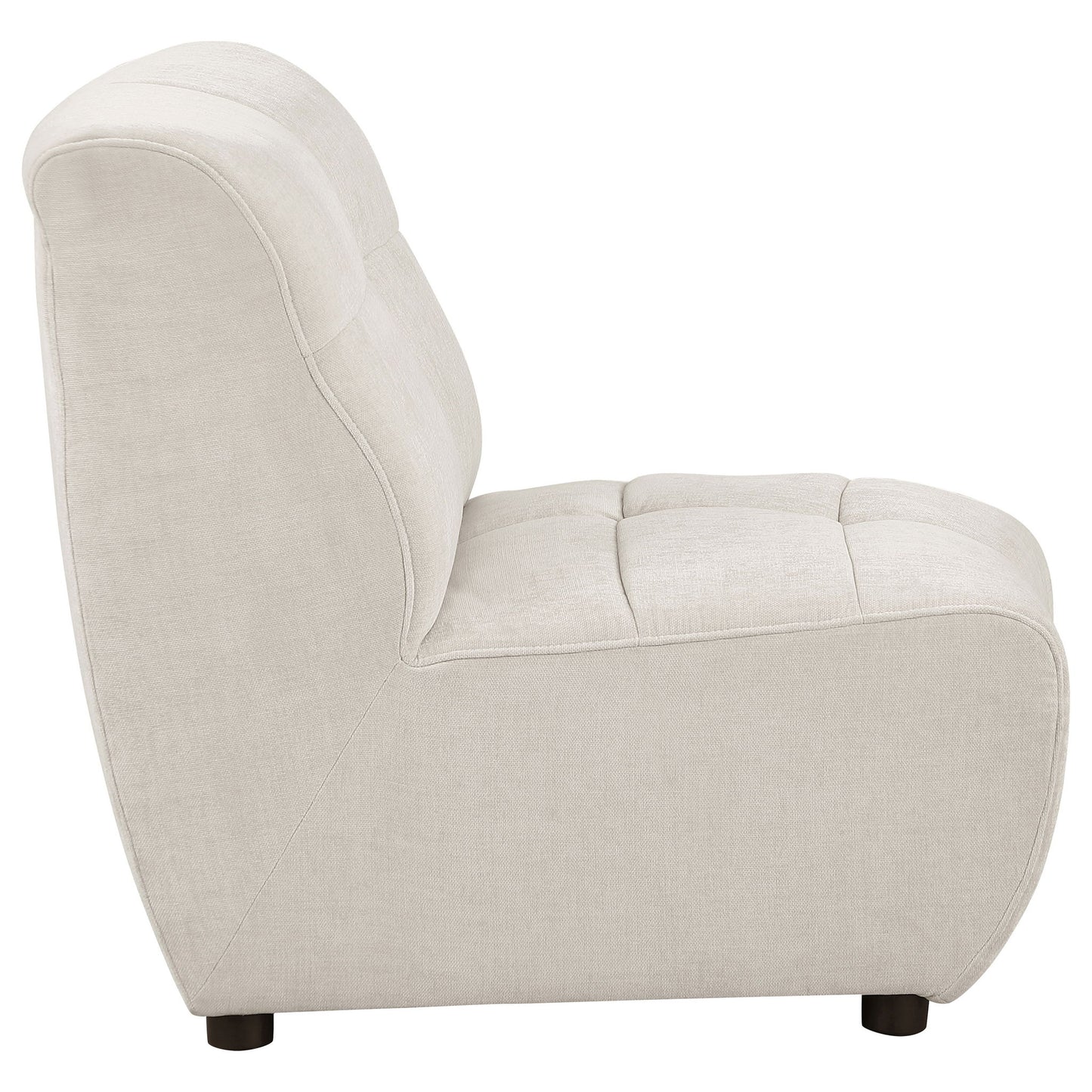Oliver - 5 Piece Upholstered Sectional Sofa With Curved Silhouette - Ivory