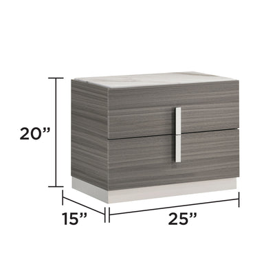 Altima - 2 Drawer Nightstand - Gray