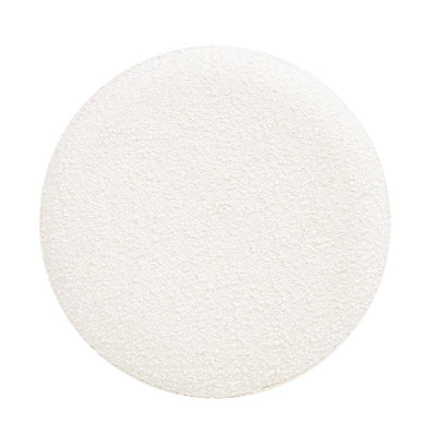 Nebula - Round Upholstered Ottoman - White