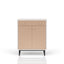 Bar Cabinet With Large Storage - White / Pecan