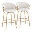 Claire - Contemporary & Glam Counter Stool (Set of 2)