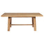 Carlos - 7 Piece Leaf Dining Set Table And Upholstered Chairs - Brown / Beige