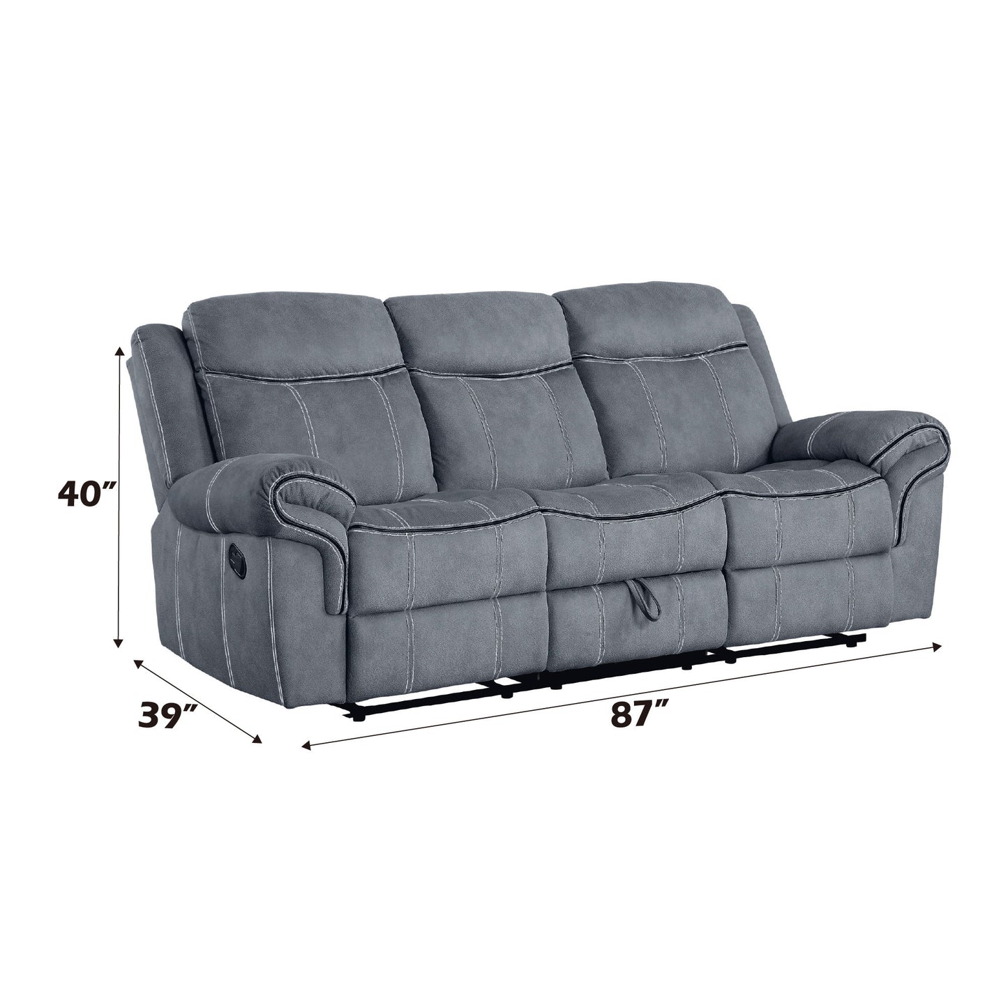 Zubaida - Two Tone 3 Piece Recliner Living Room Set