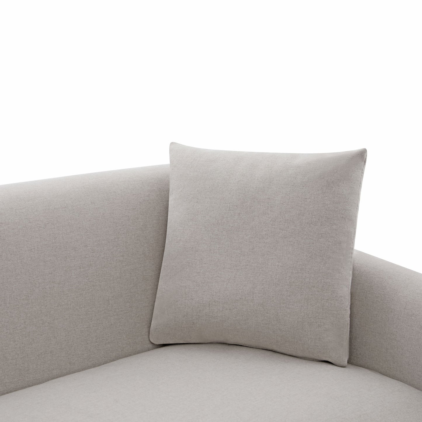 3 Seater Sofa With Wrap Around Armrests And Throw Pillows