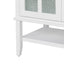 Bathroom Vanity With Ceramic Sink, Adjustable & Open Shelf