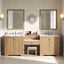 Double Sink Bathroom Vanity With Countertop, 2 Ceramic Sinks, 6 Drawers, Soft Close Design