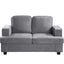 Modern Loveseat, Comfortable 2 Seater Couch With Deep Seating, Loose Back Cushions, Wide Arms