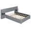 Upholstered Platform Bed With Reading Lights, Drawers, Trundle And Shelves