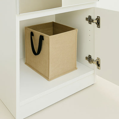 Elise - Slim Modular Closet Cabinet With Mirror - White