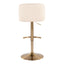 Toriano - Contemporary Adjustable Barstool With Swivel With Rounded T Footrest (Set of 2)