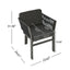 7 Piece Outdoor Dining Set With Table And 6 Chairs - Black / Teak / Gray
